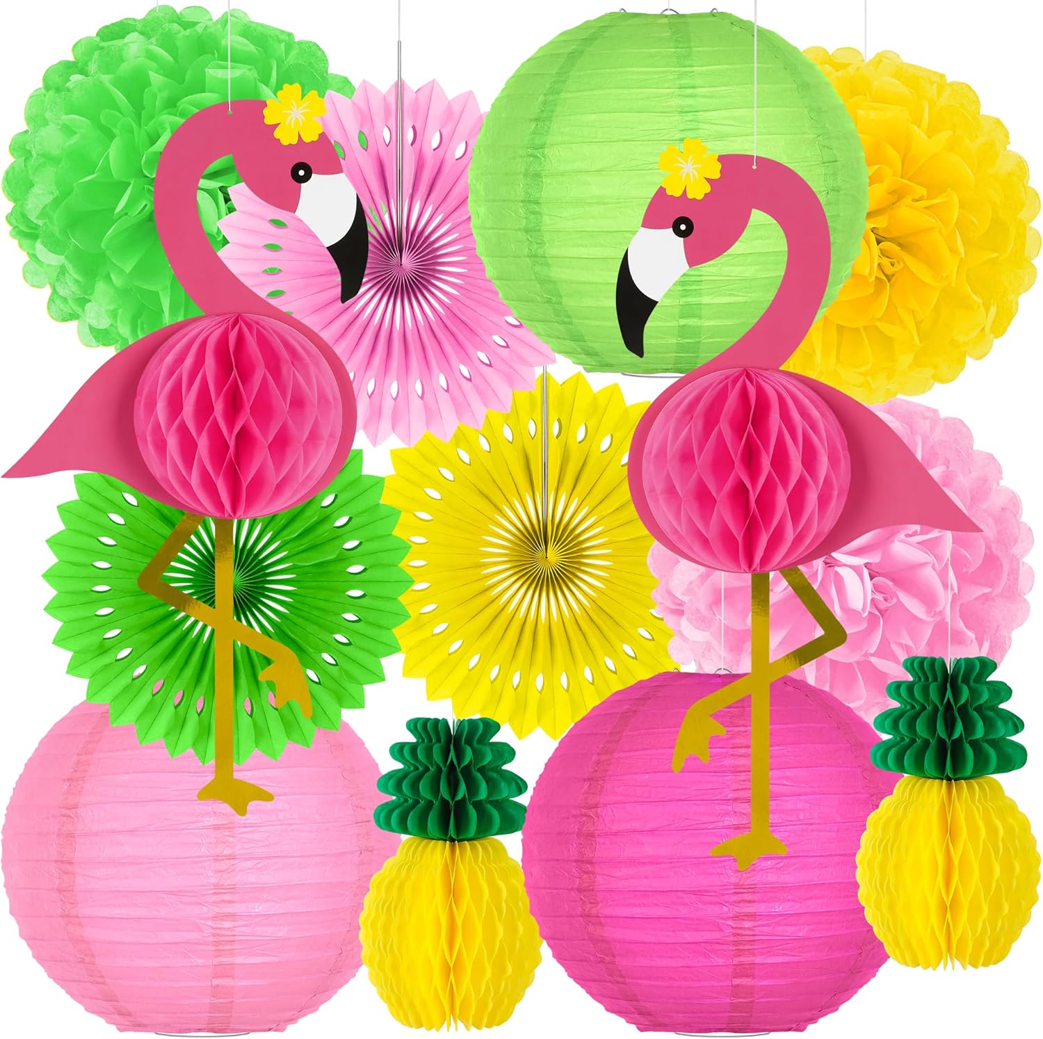 Flower Supplies - 13PCS Hawaiian Luau Party Decorations, Tropical