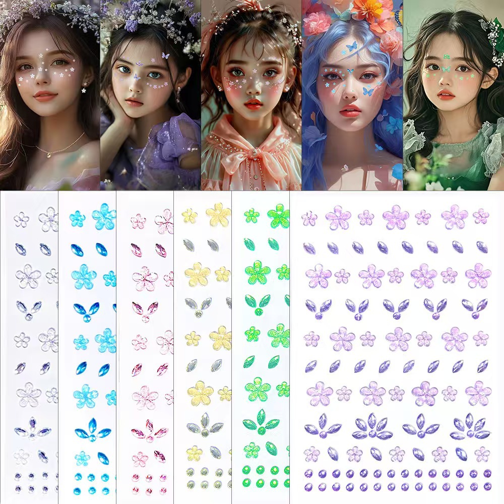 New Diamond Face Stickers 3D F - Flower Supplies recensie en prijs
