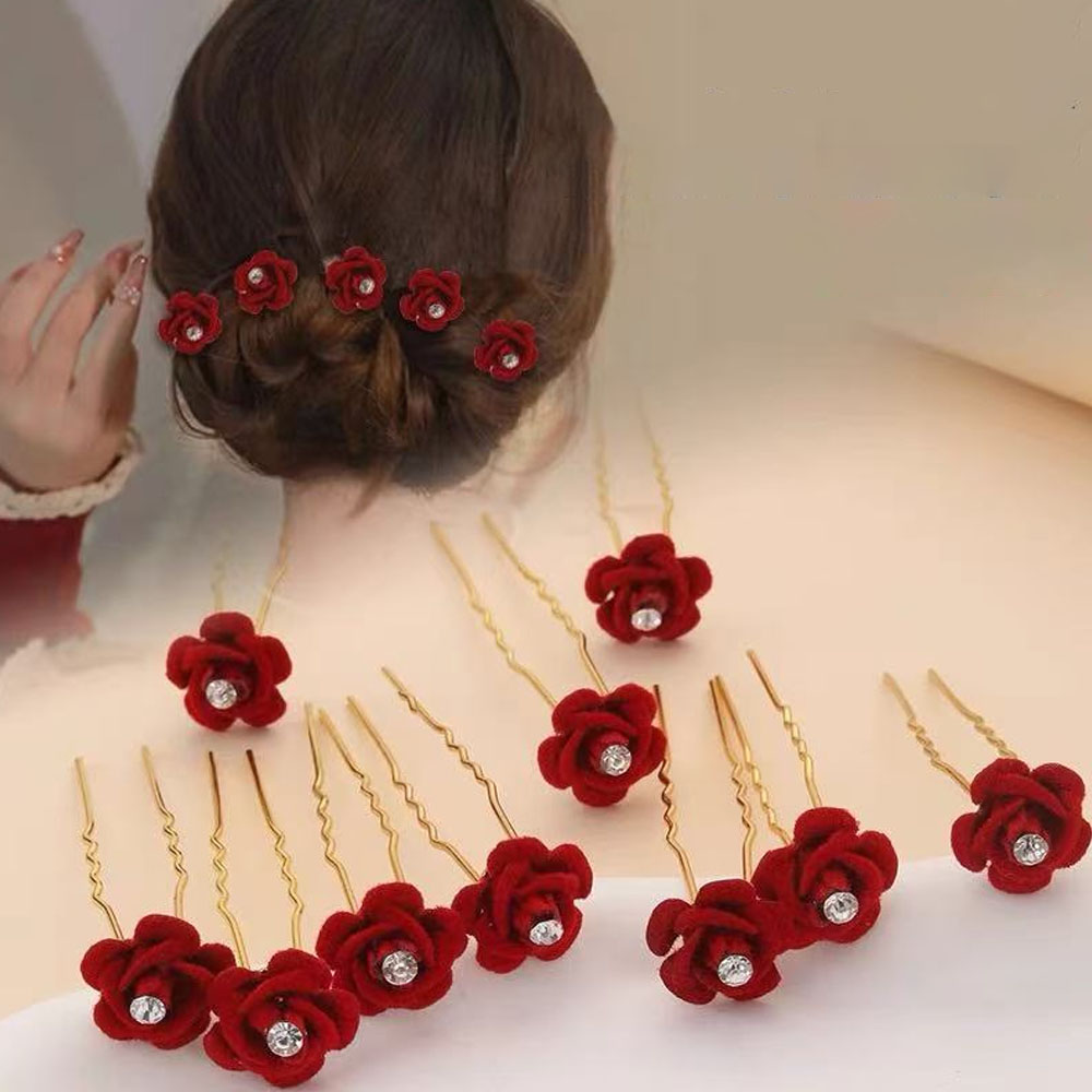 10Pcs Rose Hair Accessories We - Flower Supplies recensie en prijs
