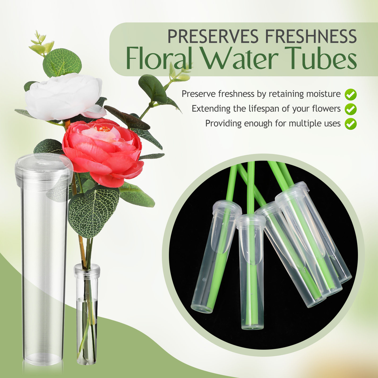 100Pcs Flower Water Tubes Leak - Florist Flower Supply recensie en prijs
