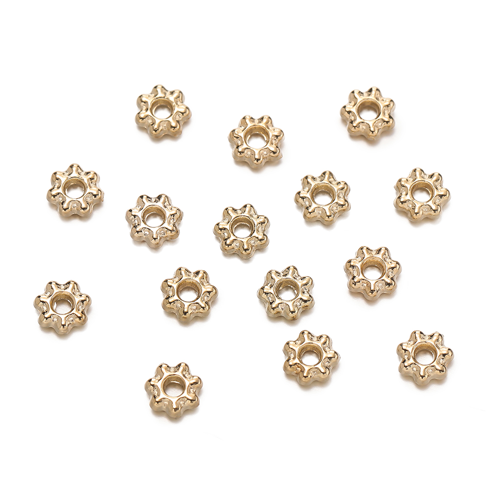 200Pcs 4/6mm Alloy Snowflake B - Flower Supplies recensie en prijs