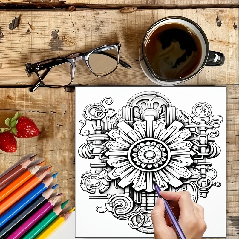 Coloring Book Steampunk Flower - Flower Supplies recensie en prijs