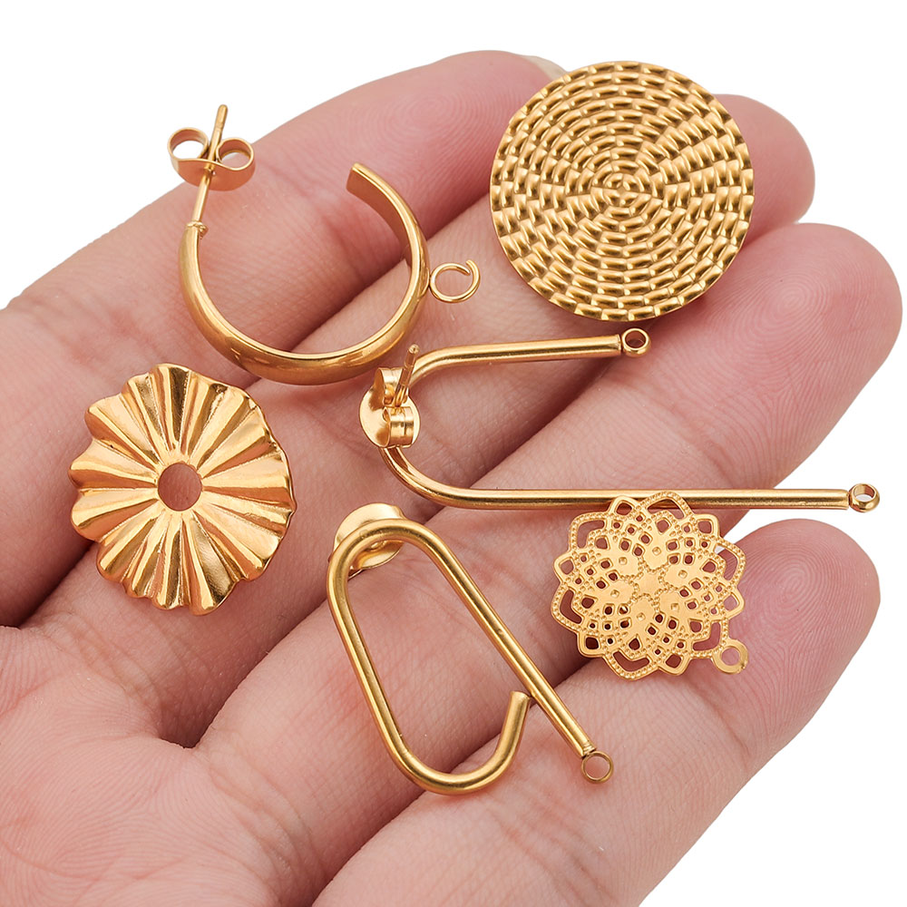 10pcs Stainless Steel Earrings - Flower Supplies recensie en prijs